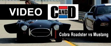 Video Shootout Shelby Cobra Roadster vs Shelby Mustang